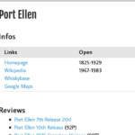 Screenshot der Site "Port Ellen" auf keinehalbendrinks.de