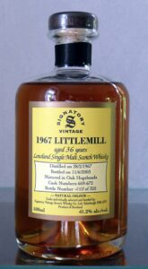 Eine Flasche Littlemill 1967 von Signatory Vintage