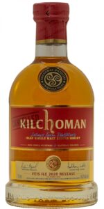 Auf dem Feis Ile 2020 wurde sich darum gerissen: Eine klobige Flasche Kilchoman, die zur Feier des Inselfestivals an die Besucher verteilt worden ist.