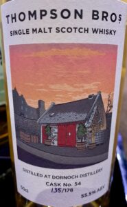 Eine Flasche Dornoch 2018 Fass #54