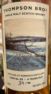 Eine Flasche Dornoch 2018 Fass #86