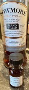 Eine Flasche Bowmore handfilled 1996