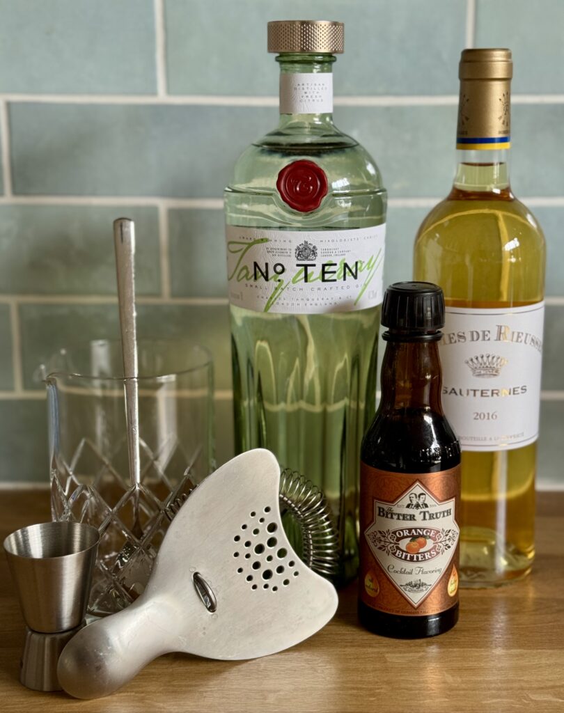 Zutaten für den "Kein halber Martini" Cocktail