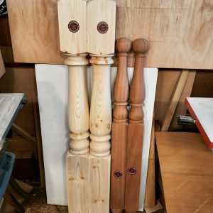 Wood turned bespoke staircase spindles from Keithturnings