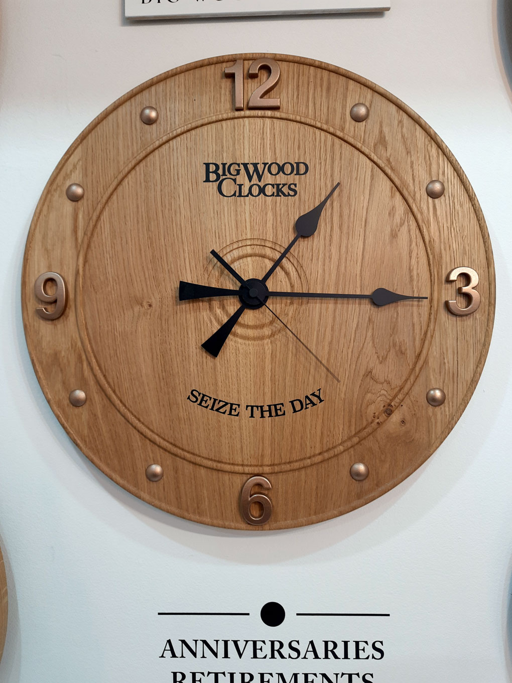 Wood turned Bigwood clock with bronze dial by Keithturnings