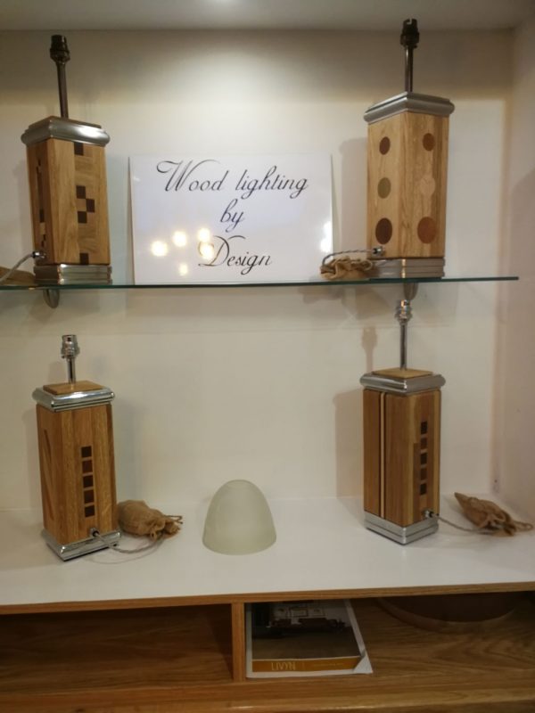 Wood turned oak lamps from Keithturnings