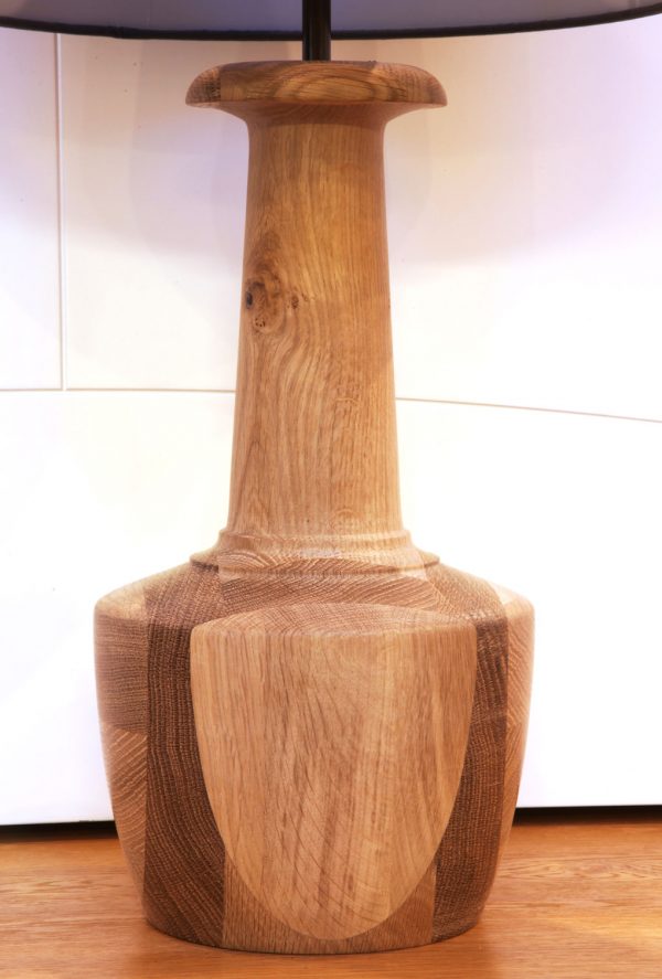 Wood turned oak lamp from Keithturnings
