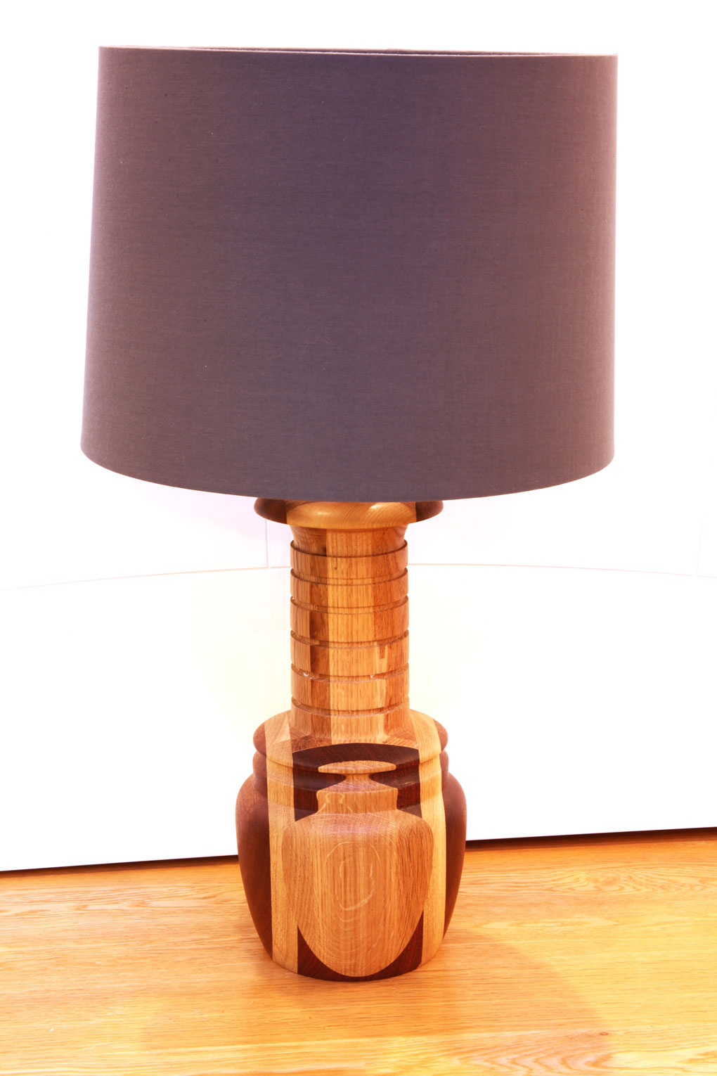 Wood turned oak lamp from Keithturnings