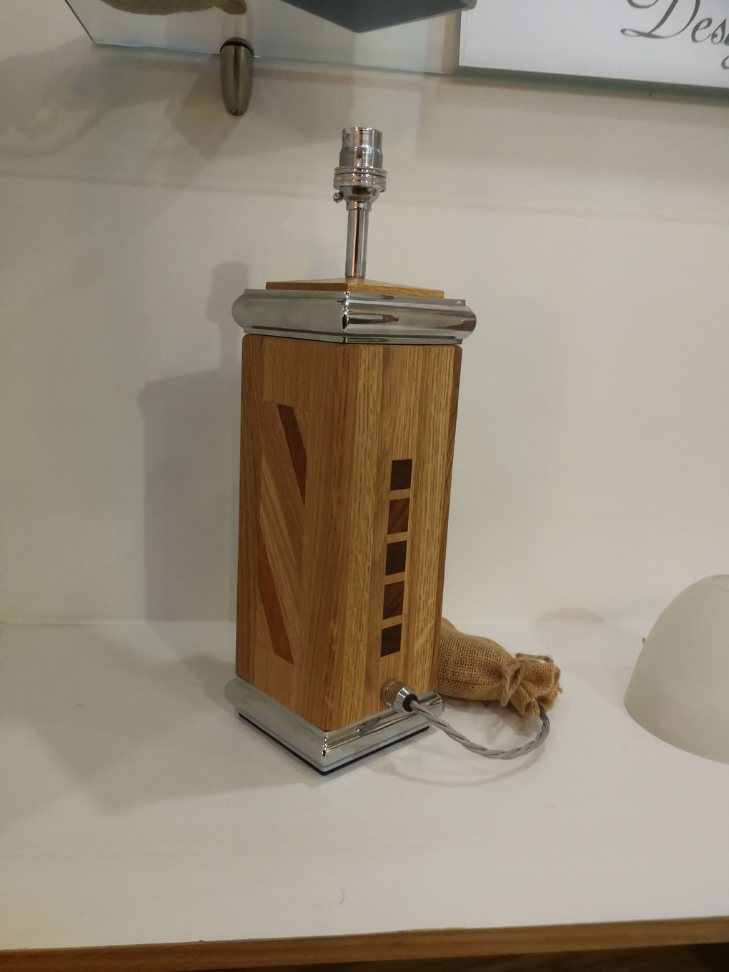 Wood turned oak lamp from Keithturnings