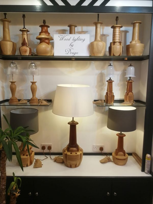 Wood turned natural wood lamps from Keithturnings