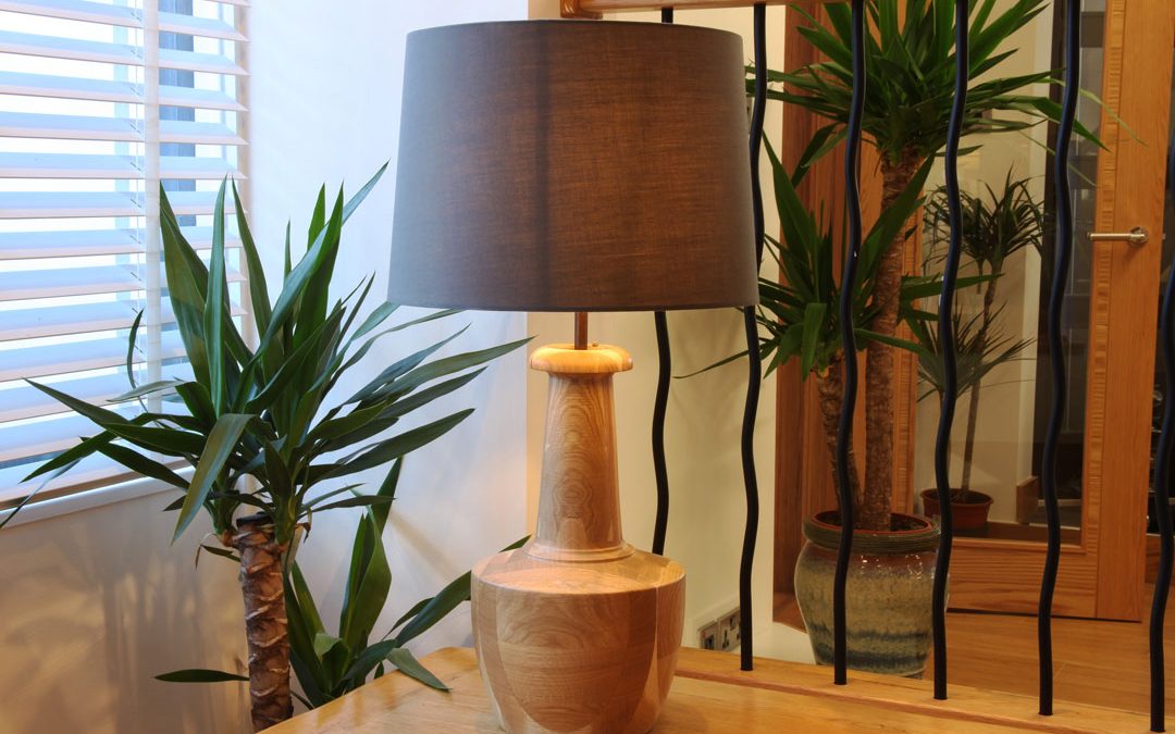 Wood turned table lamp from Keithturnings