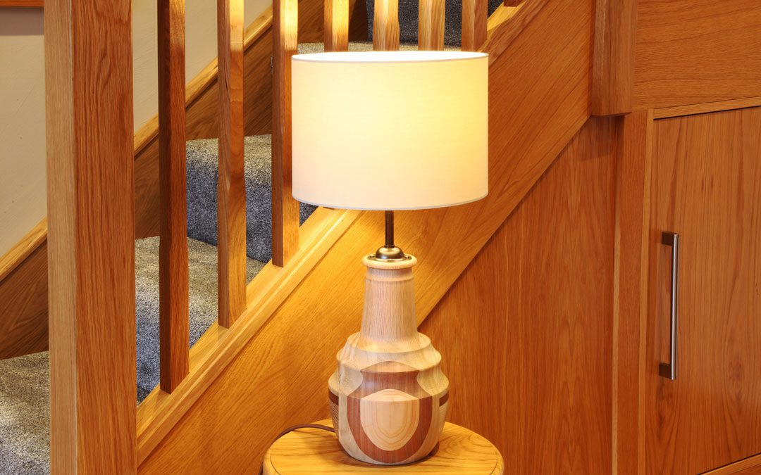 Wood turned table lamp from Keithturnings