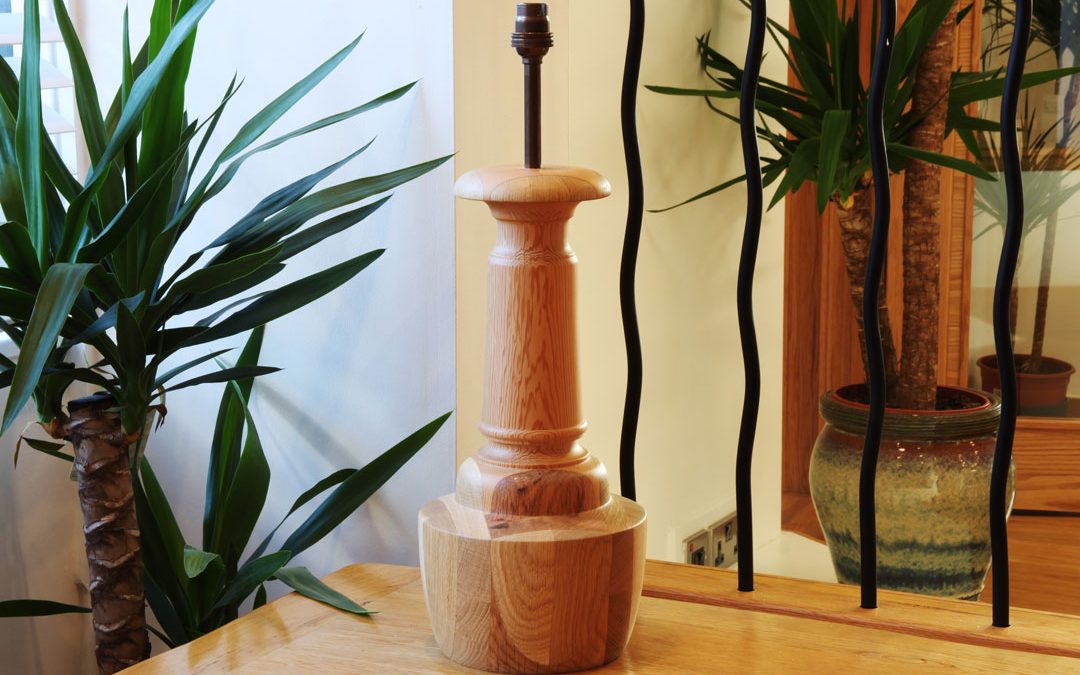 Wood turned table lamp from Keithturnings