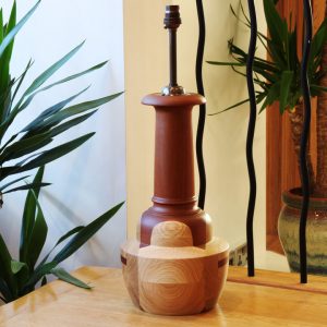 Wood turned table lamp from Keithturnings