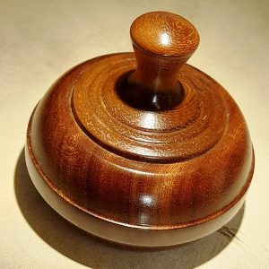 Handcrafted Orb Mahogany jar