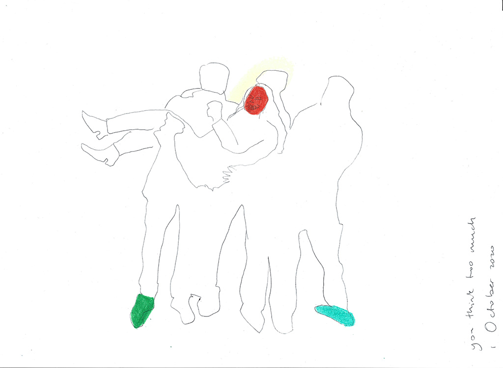 Kim Engelen, Confession Drawings, You Think Too Much, 2020