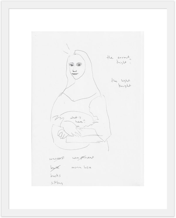 Kim Engelen, Example with white frame, The Light Knight, 2020