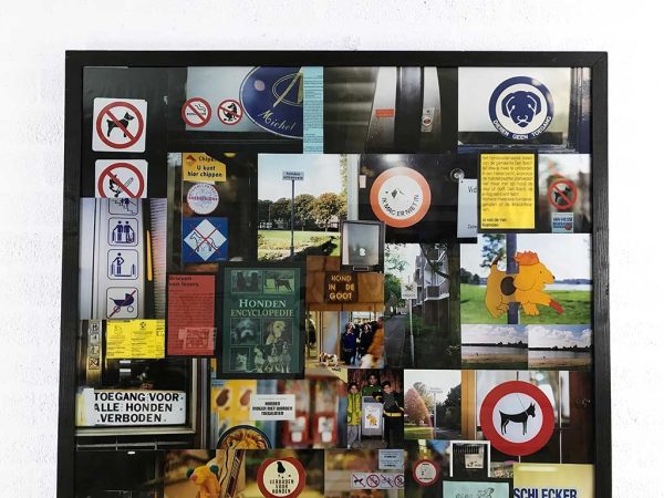 Kim Engelen, Dog Friendly Environment, top of-the collage-shot, 178x121,4x5 cm, 1998
