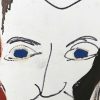 Kim Engelen, Vriendschap (Friendship), Oil and Acrylic on Canvas, Detail-shot Blue Eyes, 1997