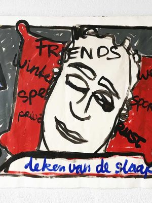 Kim Engelen, Deken van de Slaap (Sleeping Blanket), Acrylic on Canvas (unstretched), 1998