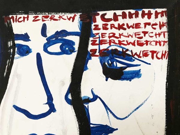 Kim Engelen, Zerkwetscht (Squeezed), Oil on Canvas, Detail, 1997