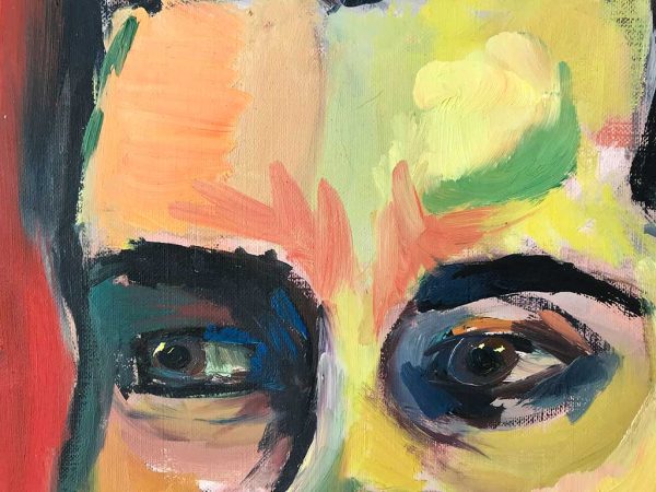 Kim Engelen, Patricio, Oil on Paper (Framed), Detail 2, 1995