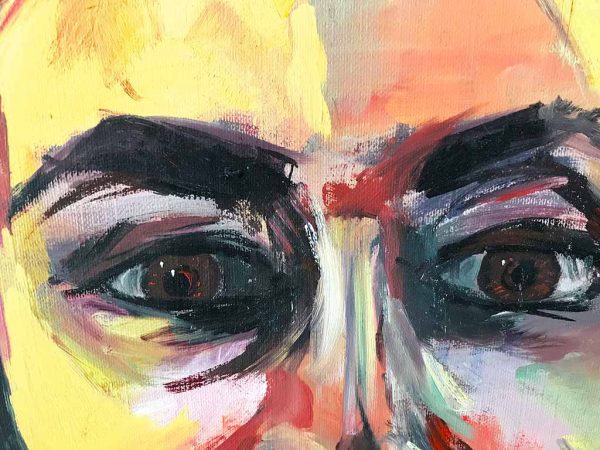 Kim Engelen, Patricio, Oil on Paper (Framed), Detail 3, 1995