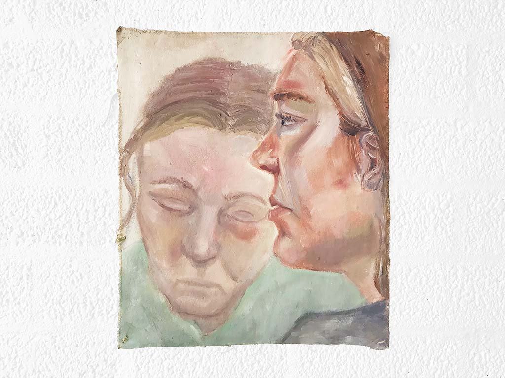 Kim Engelen, Sascha, Oil on Canvas, Unstretched, 1995
