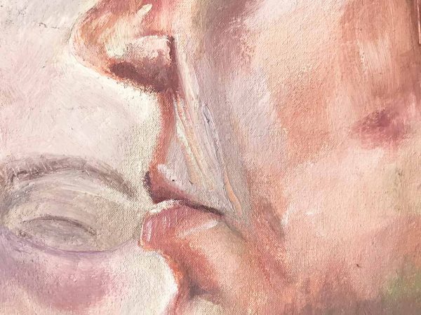 Kim Engelen, Sascha, Oil on Canvas, Unstretched, Detail, 1995 Kim Engelen, Sascha, Oil on Canvas, Unstretched, Detail, 1995