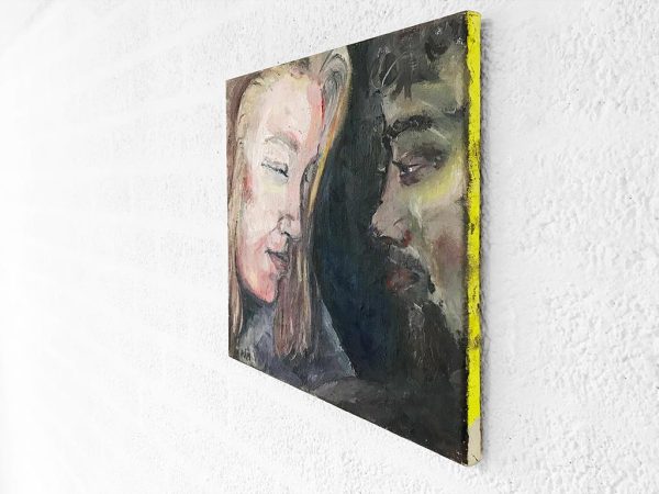 Kim Engelen, Sascha & Pieter, Oil on Stretched Canvas, Sideview, 1995