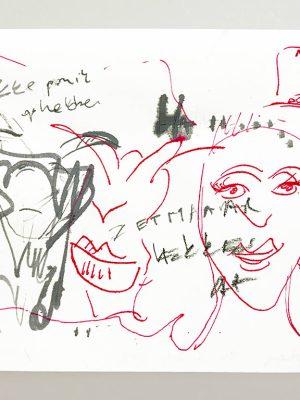 Kim Engelen, De Bokkepruik (The Bucks Wig) No.1, Drawing, Ecoline, Indian-ink, 2021