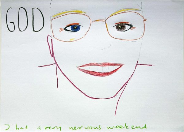 Kim Engelen, Confession Drawings, No.5, God—I had a very nervous weekend, 1 February 2022, Certificate of the Digital Download File