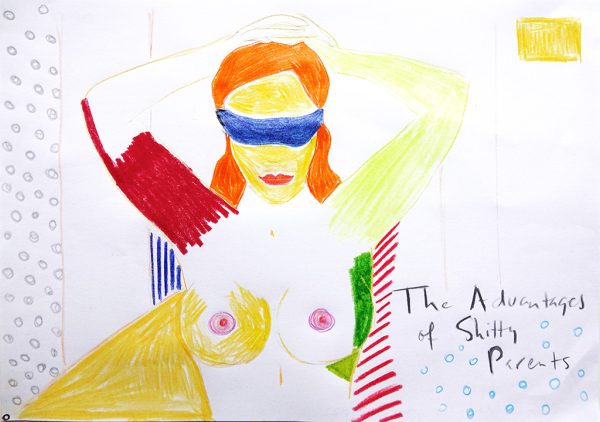 Kim Engelen, Confession Drawings, No.17, The Advantages of Shitty Parents, 15 March 2022