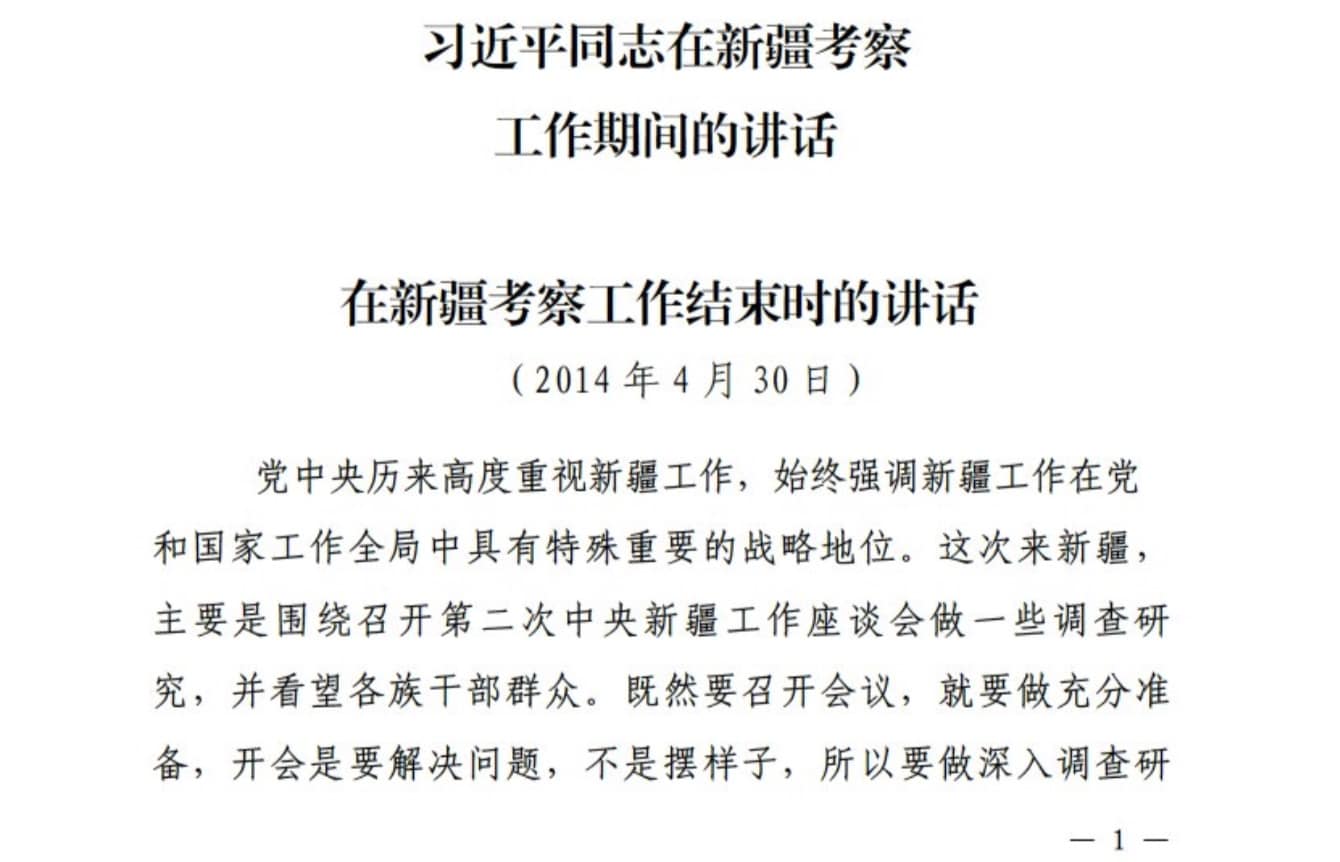 Utdrag från en hemlig kinesisk rapport om övergreppen i Xinjiang