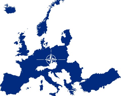 Karta över NATO:s medlemsländer i europa