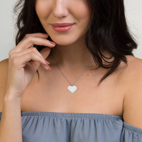 Jesus Loves Name – Engraved Silver Heart Necklace - Image 37