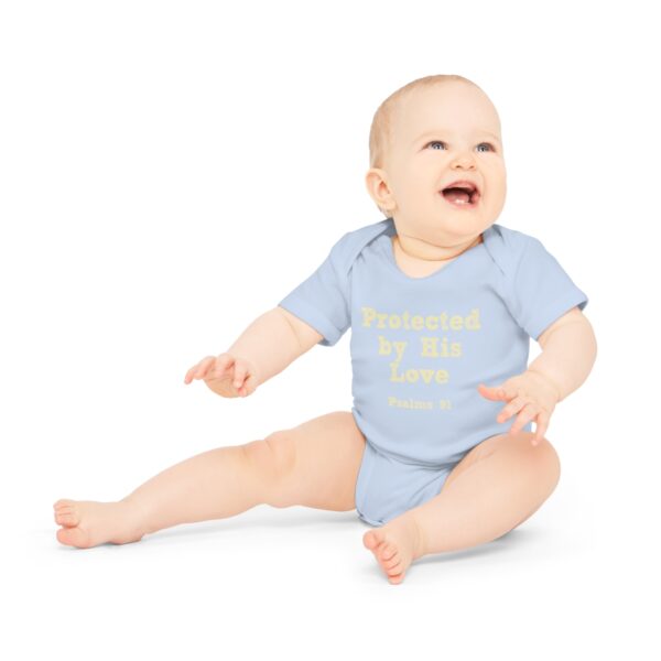 Protected By His Love – Baby Organic Short Sleeve Bodysuit