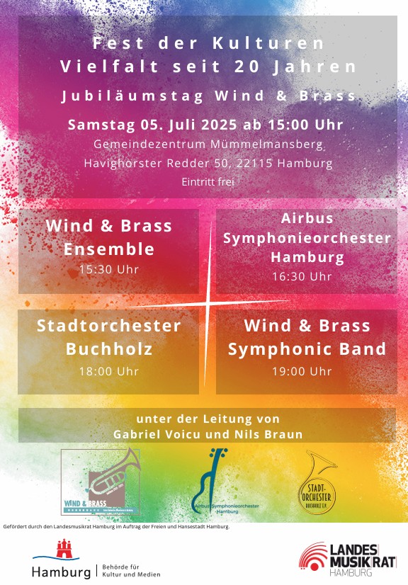 Jubiläumstag Wind & Brass 05.07.2025 Konzert