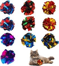 QUVOVID Cat Crinkle Ball Toys