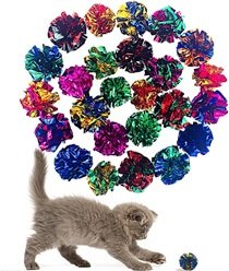 PET SHOW 20 Pcs Cat Crinkle Toy Ball