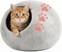 Woolygon Luxurious Eco-Friendly Merino Wool Cat Cave Bed