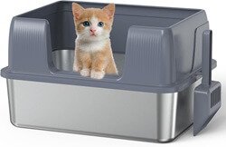Stainless Steel Litter Box with Lid