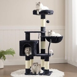 Heybly Cat Tree with Toy, Cat Tower Condo