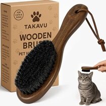 TAKAVU Boar Bristle Cat Hair Brush
