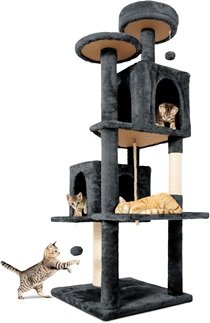 TSCOMON 58.5inch Large Cat Tree Tower Condo