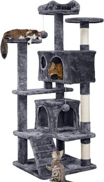 Yaheetech 54in Cat Tree, Multi-Level Cat Tower