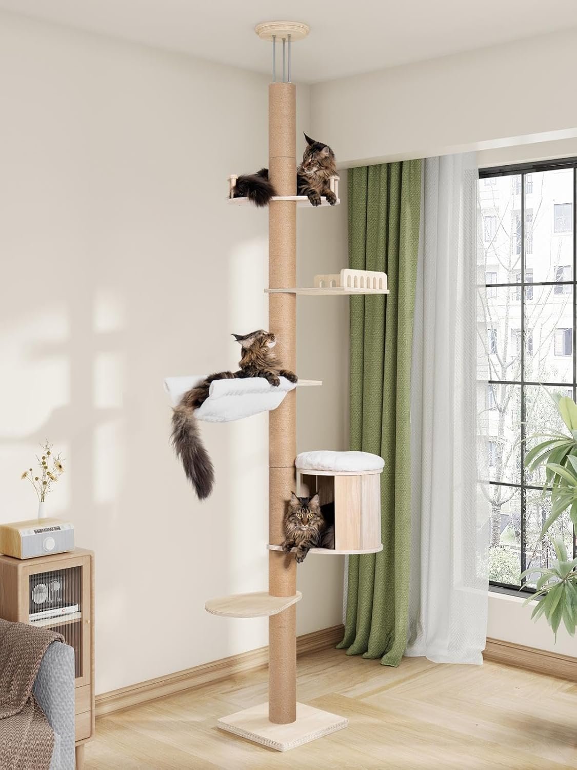 Aechonow Tall Floor to Ceiling Cat Tree