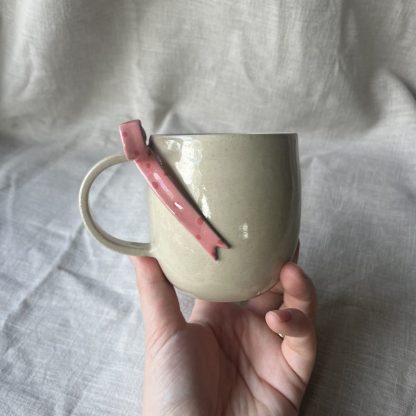 Sløjfekop, pink med prikker - Image 3