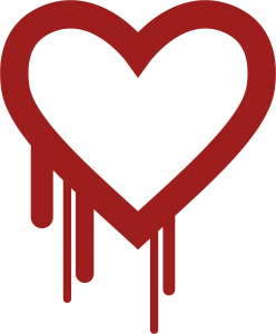 Heartbleed Logo reminding us on the need for security in IoT