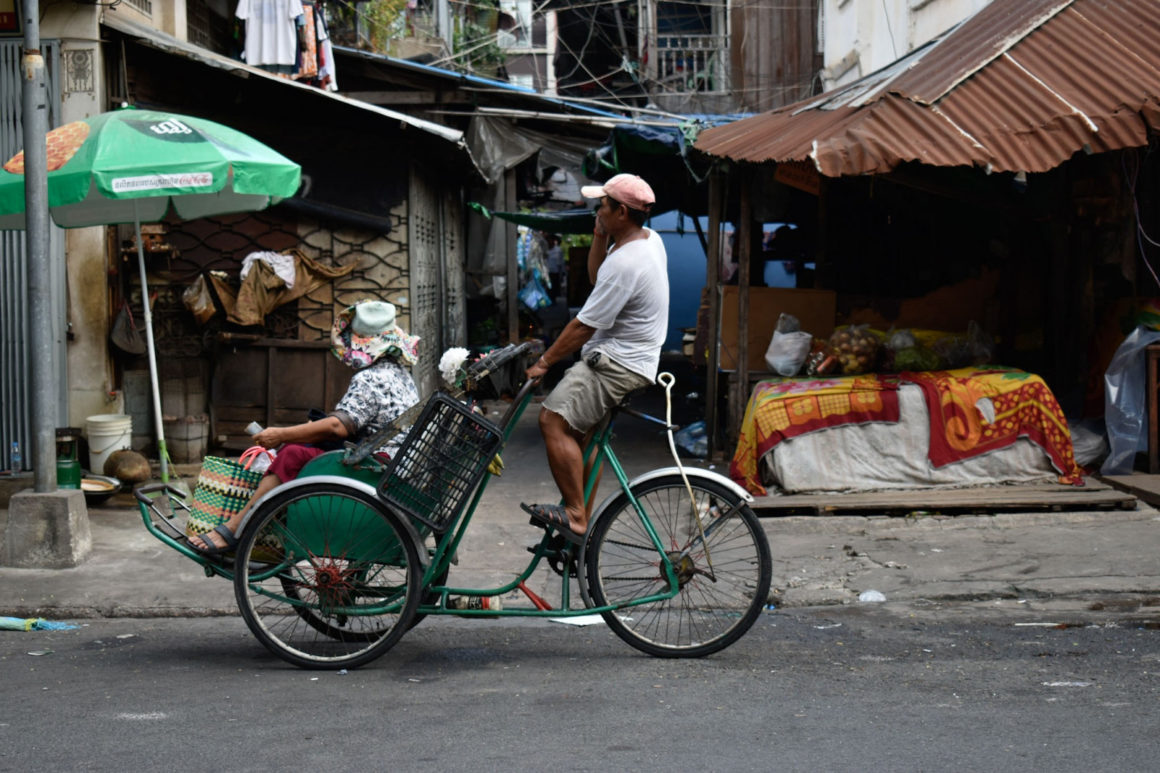 De rickshaws in Phnom Penh photoshoot